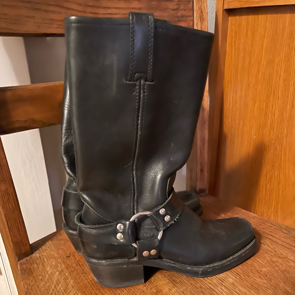 Frye Harness Engineer Boots Size 6 Black